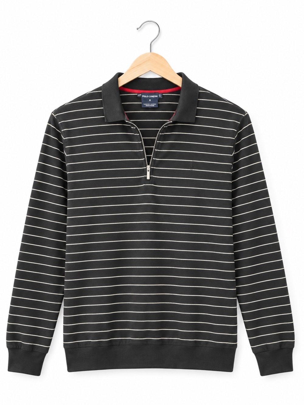 Ralph Lauren Golf Striped Quarter Zip Polo Shirt Small Pet Black White Old money
